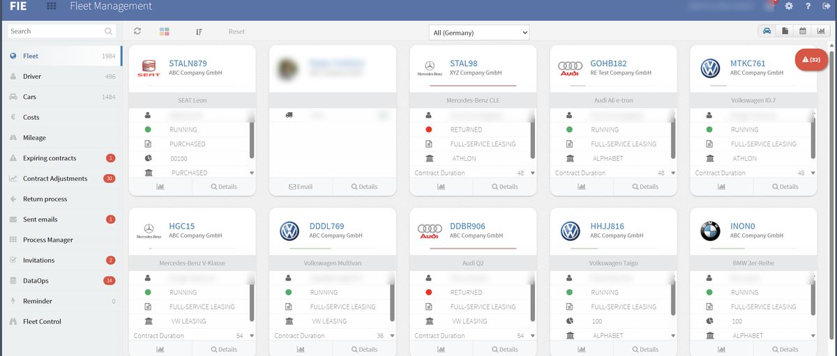 Fleet Management software of Fleets International Enterprises